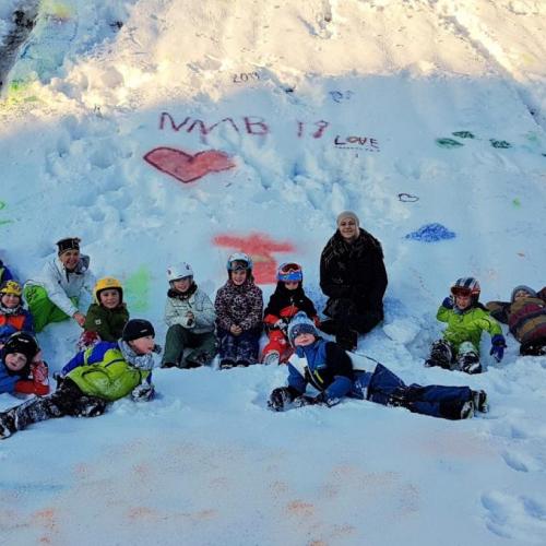 Landart im Schnee