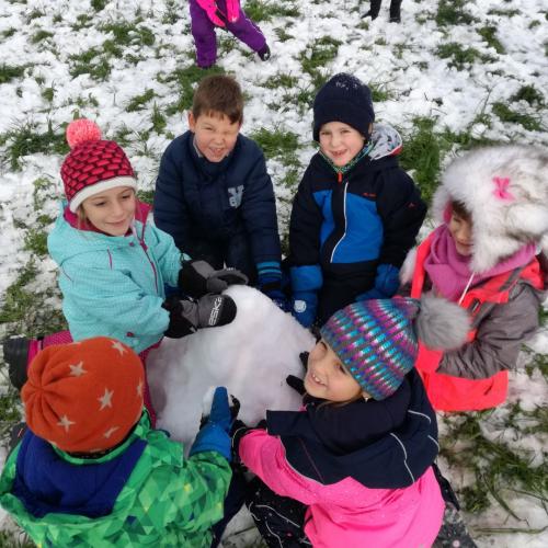 Schneemann bauen
