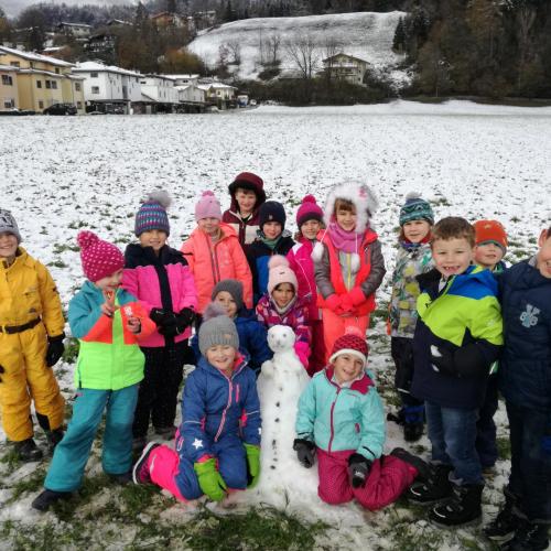 Schneemann bauen