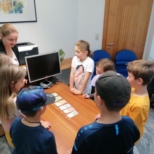 Besuch in der Sparkasse 
