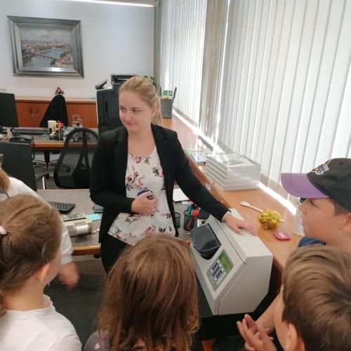 Besuch in der Sparkasse 