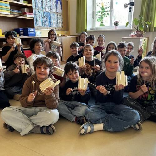 und zum Abschluss konnte jeder sein eigenes Rührxylophon spielen