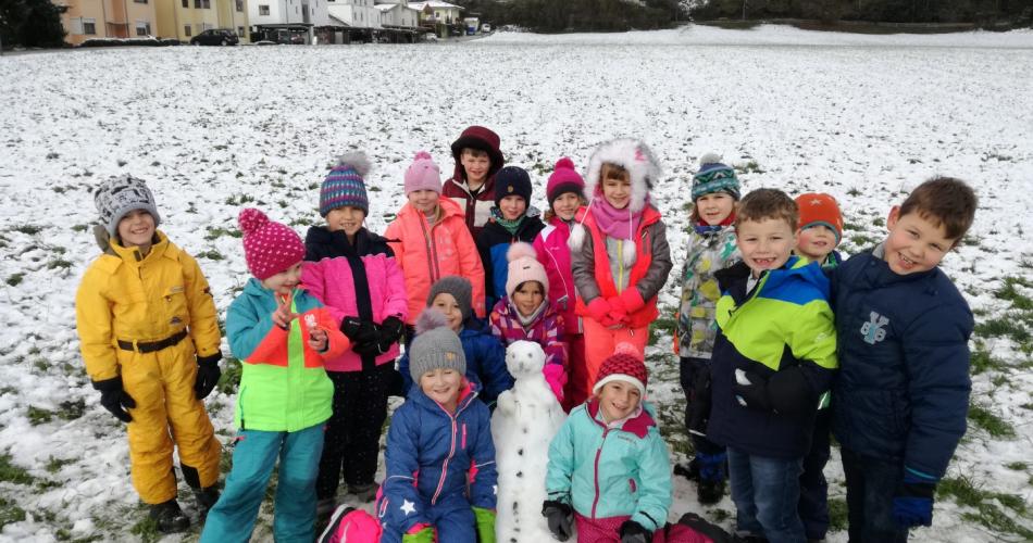 Schneemann bauen
