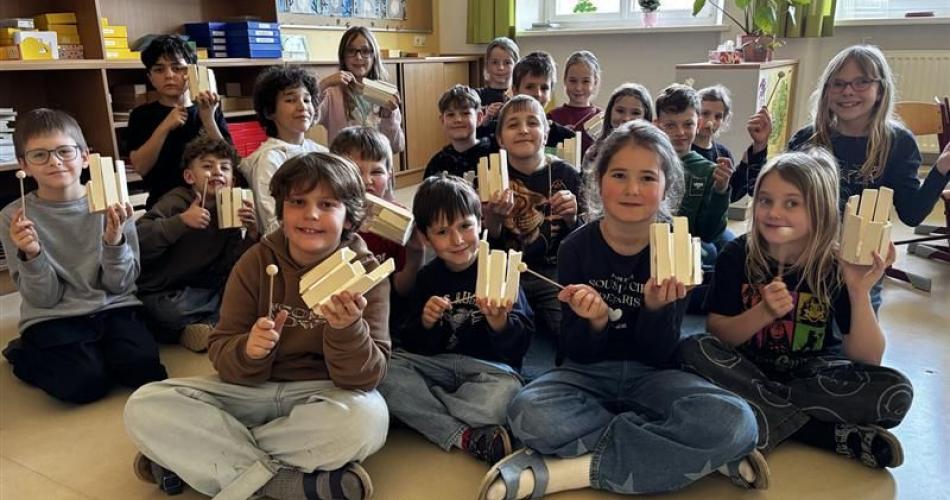 und zum Abschluss konnte jeder sein eigenes Rührxylophon spielen